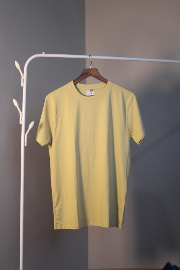 Men's Beige Plain T-Shirt