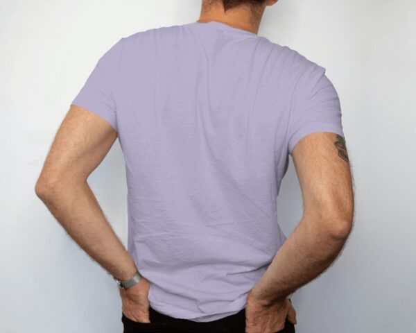 Men's Lavender Plain T-Shirt - Image 2