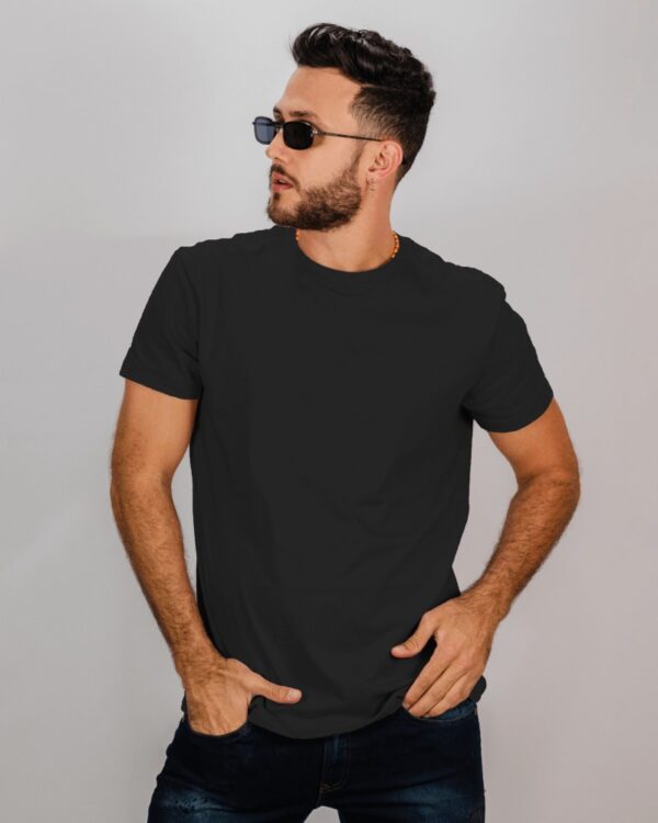 Men's Black Plain T-Shirt