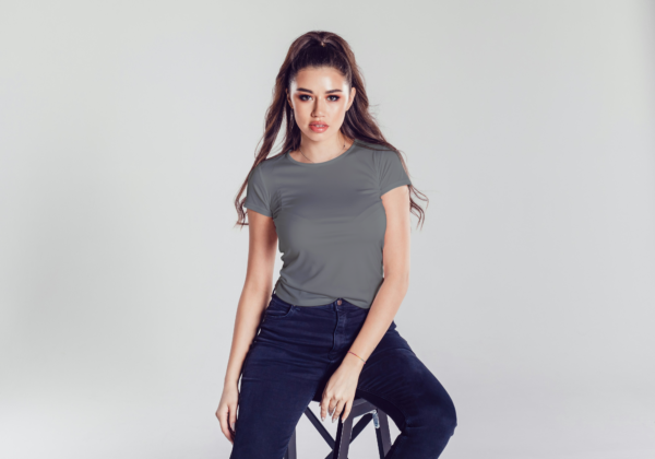 Women's Charcoal Grey T-shirt - Image 2