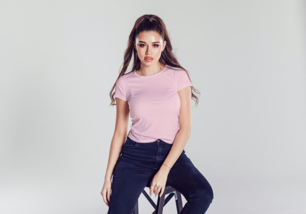 Women's Light Pink T-shirt - Image 2