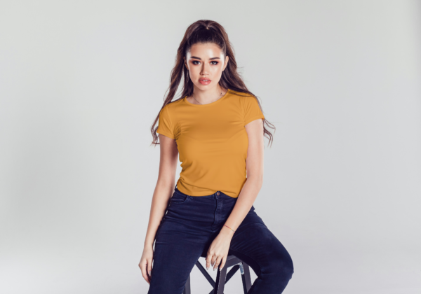 Women's Golden Yellow T-shirt - Image 2