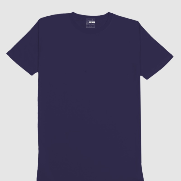 Men's Navy Blue Plain T-Shirt - Image 4