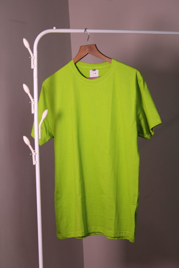 Men's Parrot Green Plain T-Shirt