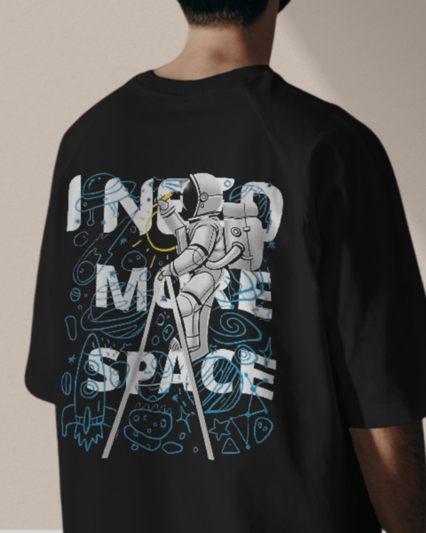 Men's Black Nasa Graphic Print T-shirt - Image 4