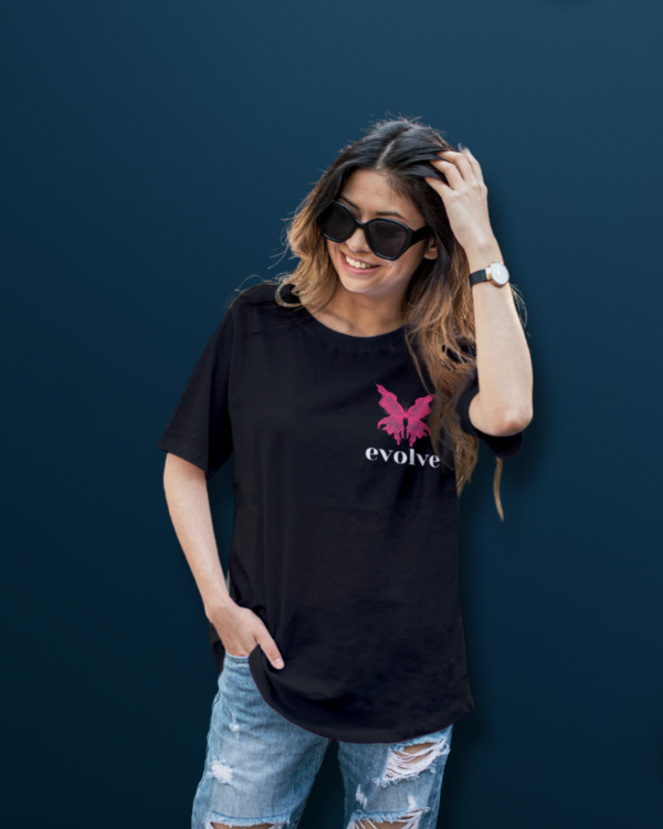 Women's Oversized Printed Evolve Tshirt