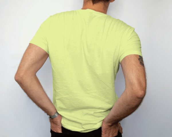 Men's Lemon Yellow Plain T-Shirt - Image 2