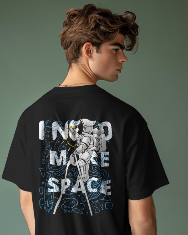 Men's Black Nasa Graphic Print T-shirt