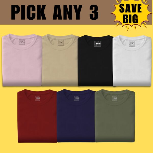 Pick Any Three- Plain Oversized T-shirt