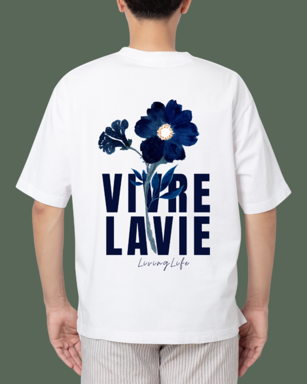 Men's Oversized Vivre Lavie White T-shirt