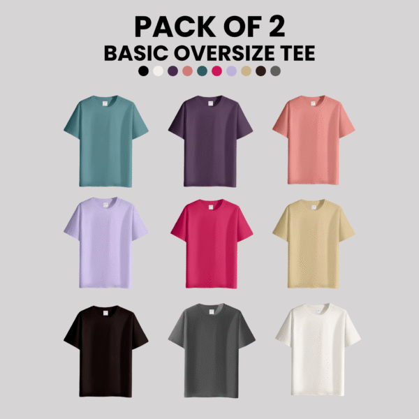 Pick Any Two - Plain Oversized T-shirt
