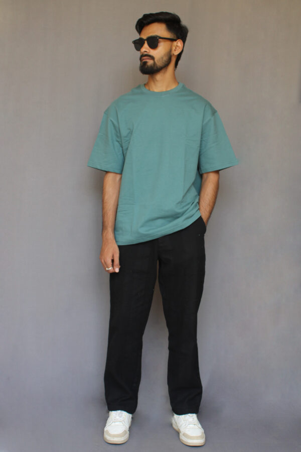 Blue Sapphire Plain Oversized T-shirt
