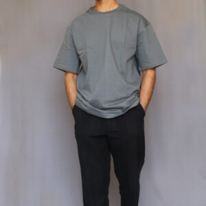 Steel Grey Plain Oversized T-shirt