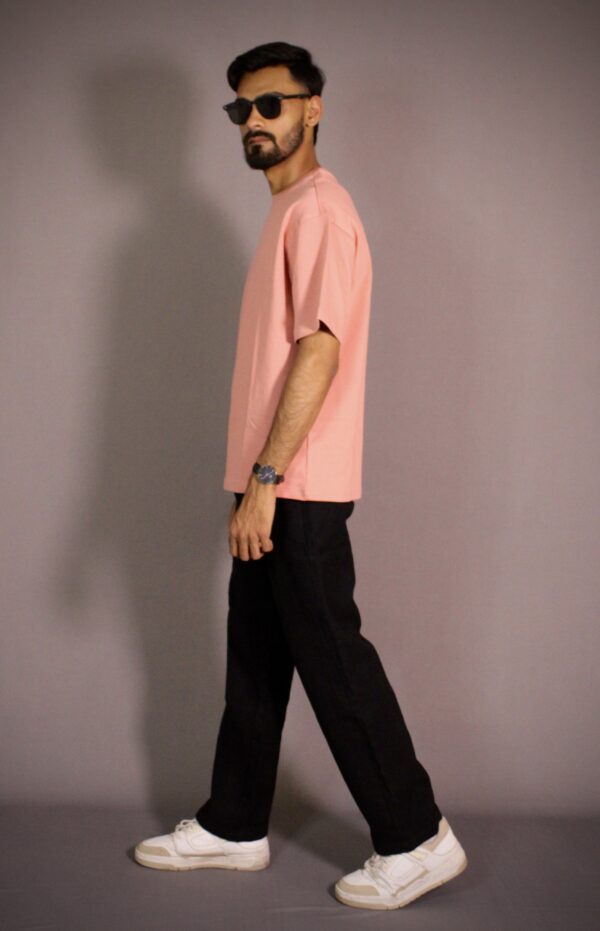 Dusty Pink Plain Oversized T-shirt