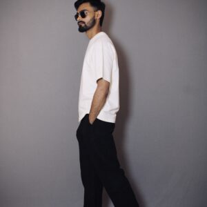 Off White Plain Oversized T-shirt