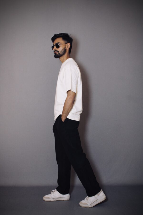 Off White Plain Oversized T-shirt