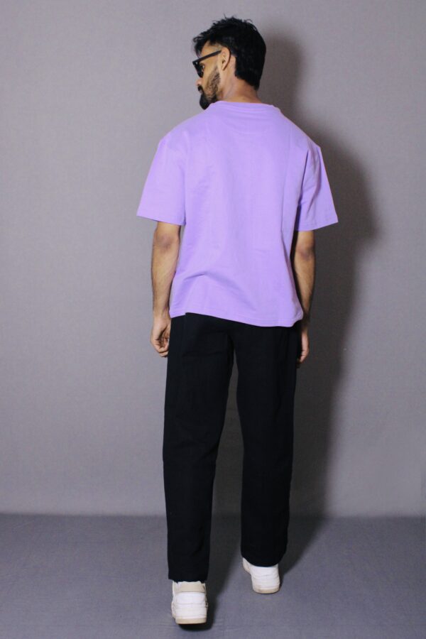 Lilac Plain Oversized T-shirt - Image 3