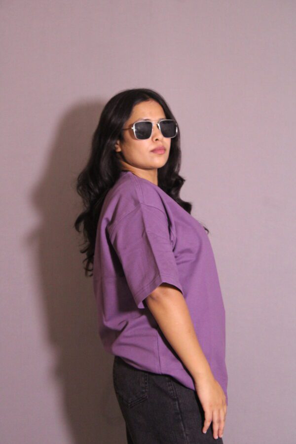 Grape Plain Oversized T-shirt - Image 4