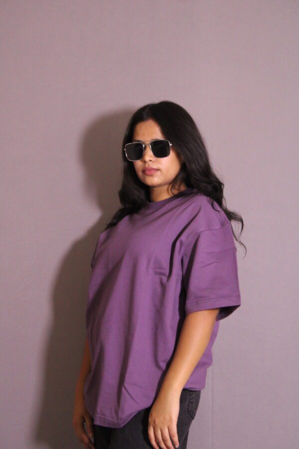 Grape Plain Oversized T-shirt - Image 2