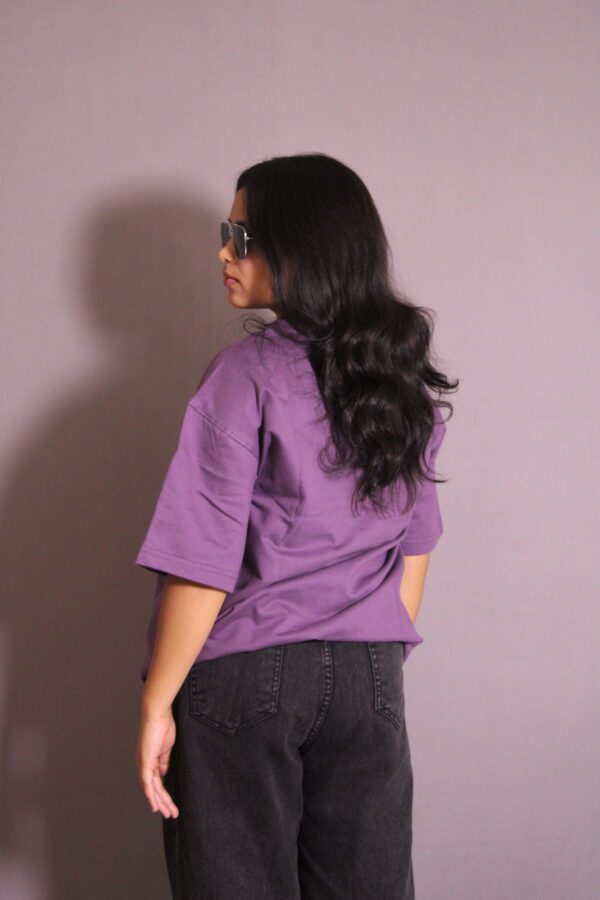 Grape Plain Oversized T-shirt - Image 3