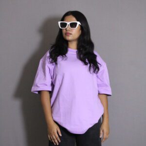 Lilac Plain Oversized T-shirt