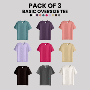 Pick Any Three - Plain Oversized T-shirt