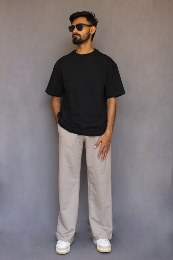 Black Plain Oversized T-shirt