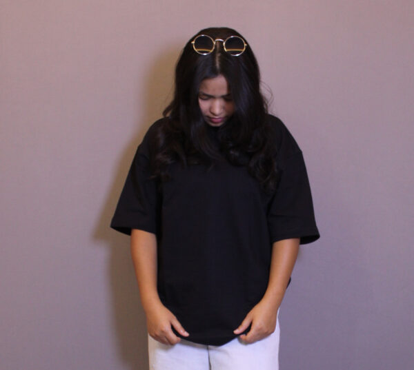 Black Plain Oversized T-shirt