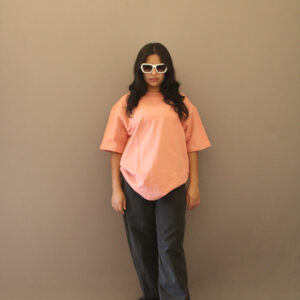 Dusty Pink Plain Oversized T-shirt