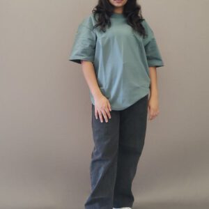 Blue Sapphire Plain Oversized T-shirt