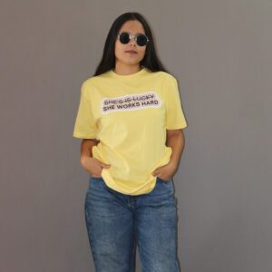 She works hard T-shirt