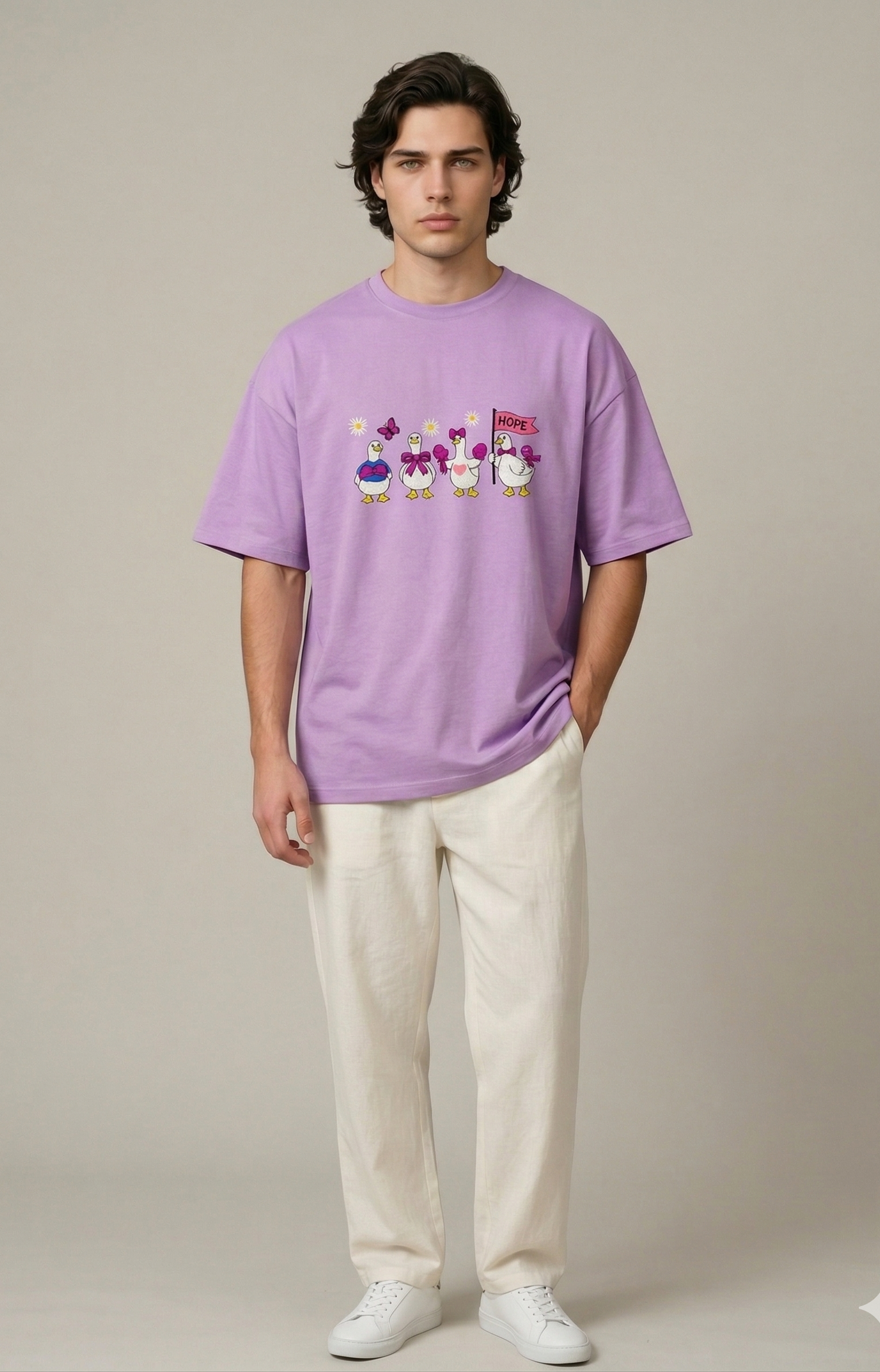 Duck Embroidery T-shirt - Image 2