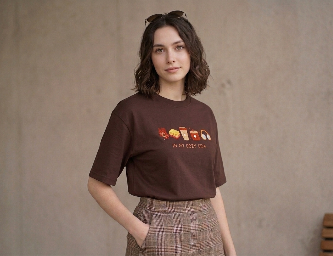 Cozy Era Embroidery T-shirt - Image 2