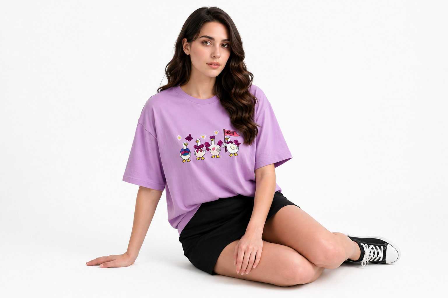 Duck Embroidery T-shirt - Image 3