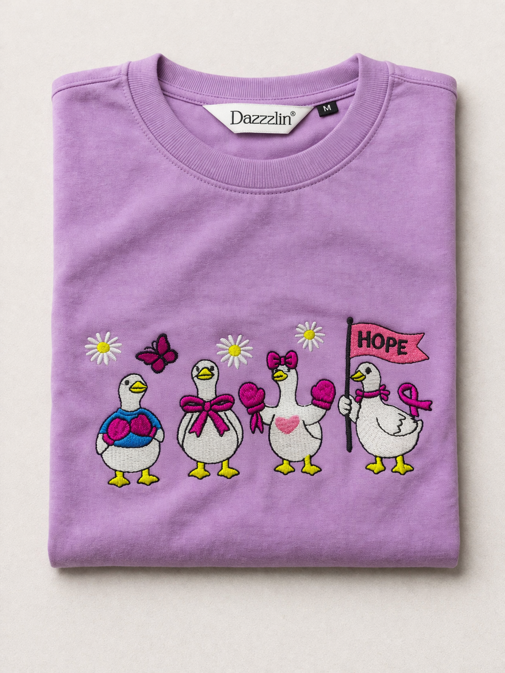 Hope Ducks Embroidery T-shirt - Image 5