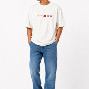 seashell embroided tshirt