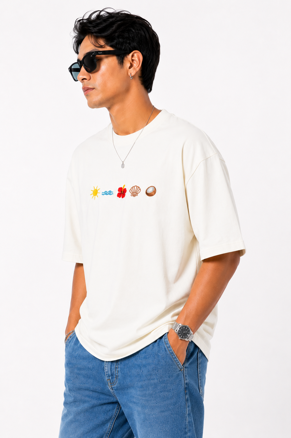seashell embroided tshirt - Image 3
