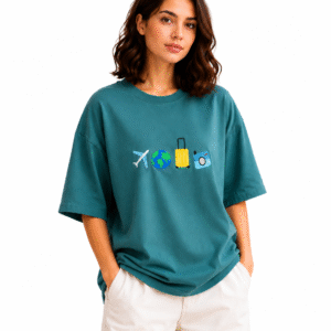 Travel Embroidred T-shirt