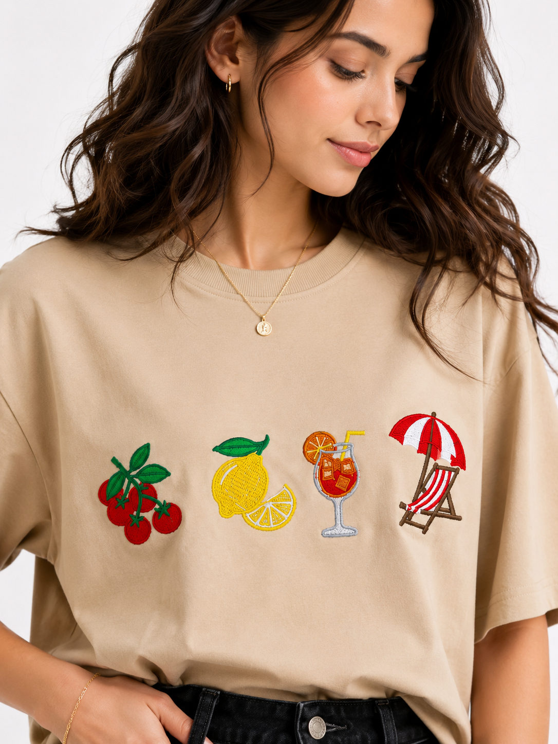Autumn Mood Embroidered T-shirt - Image 5
