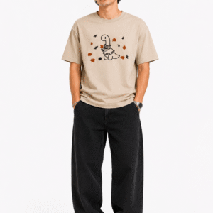 Cozy Dino Embroidered T-shirt