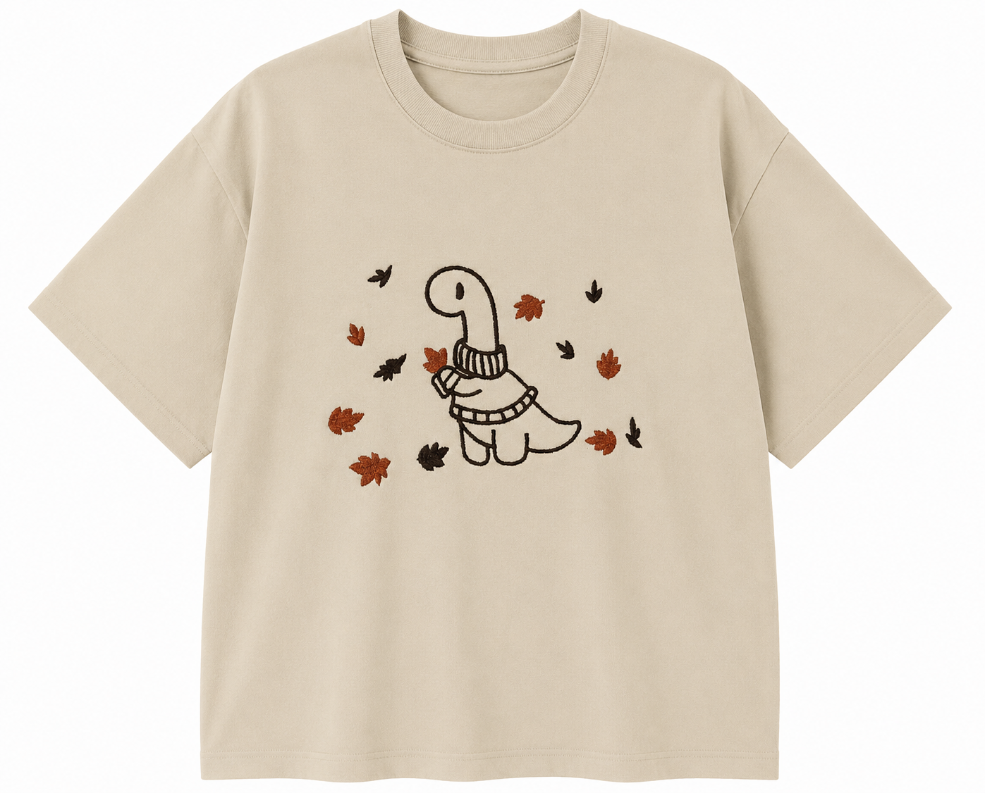 Cozy Dino Embroidered T-shirt - Image 5