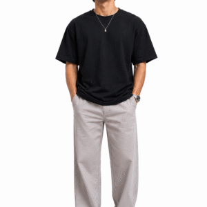 Black Plain Oversized T-shirt
