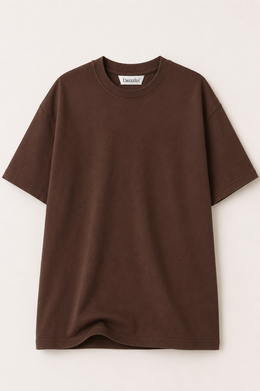 Coffee Plain Oversized T-shirt - Image 4
