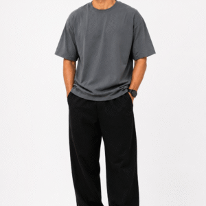 Steel Grey Plain Oversized T-shirt