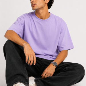 Lilac Plain Oversized T-shirt